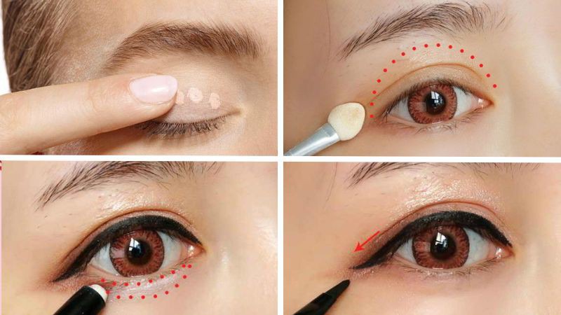 Hướng dẫn sử dụng phấn mắt Hàn Quốc