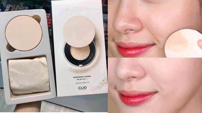 Phấn nước Clio Nudism Velvetwear Cushion có nguyên liệu làm từ tự nhiên.