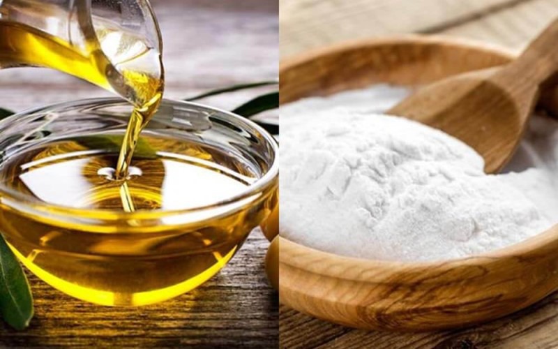 Trị hôi nách với baking soda và dầu oliu