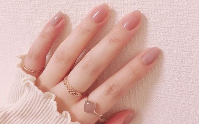 Mẫu nail hồng nhạt dễ thương