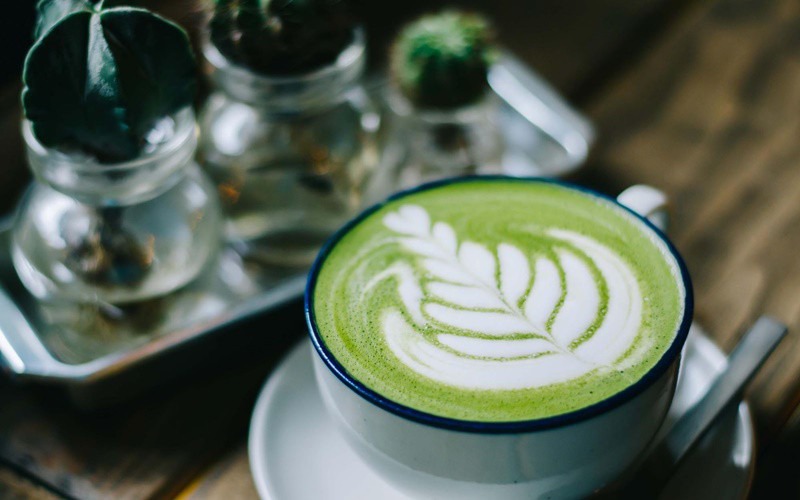 Cà phê Latte trà xanh