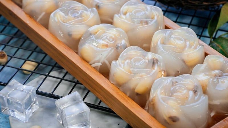 Thạch vải hạt sen