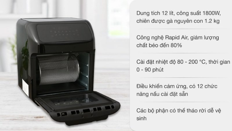 Nồi chiên không dầu Mishio MK-281