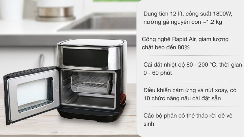 Lò chiên không dầu Kangaroo KG12AF1A