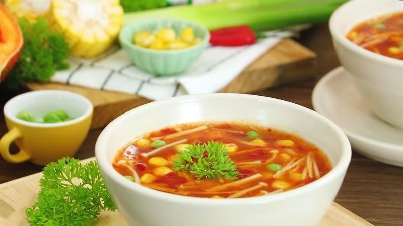Súp gấc chay hấp dẫn ánh nhìn