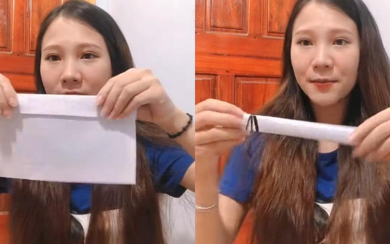 Xếp giấy làm dụng cụ uốn tóc