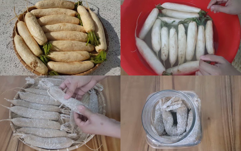 Phơi khô củ cải