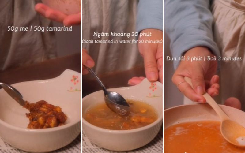 Nấu nước cốt me