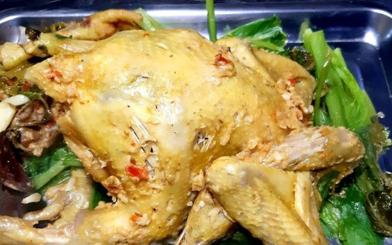 Gà hấp chao